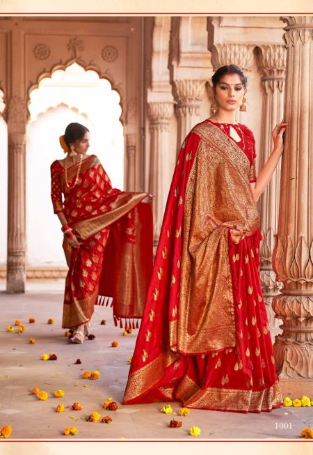Rajpath Aasmaan Weaving Silk Wedding Saree Catalog
